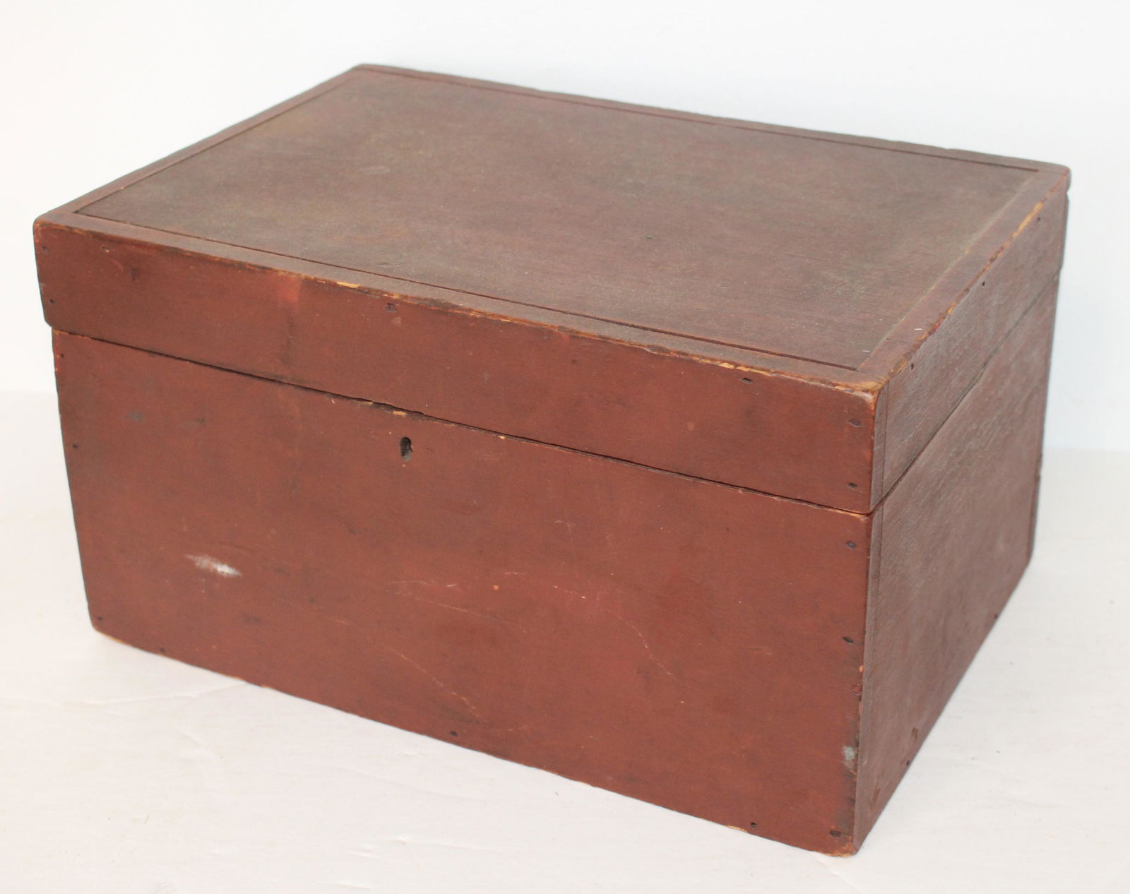 Antique red painted document box - 7" tall x 13" wide x 9" deep (1 of 6)