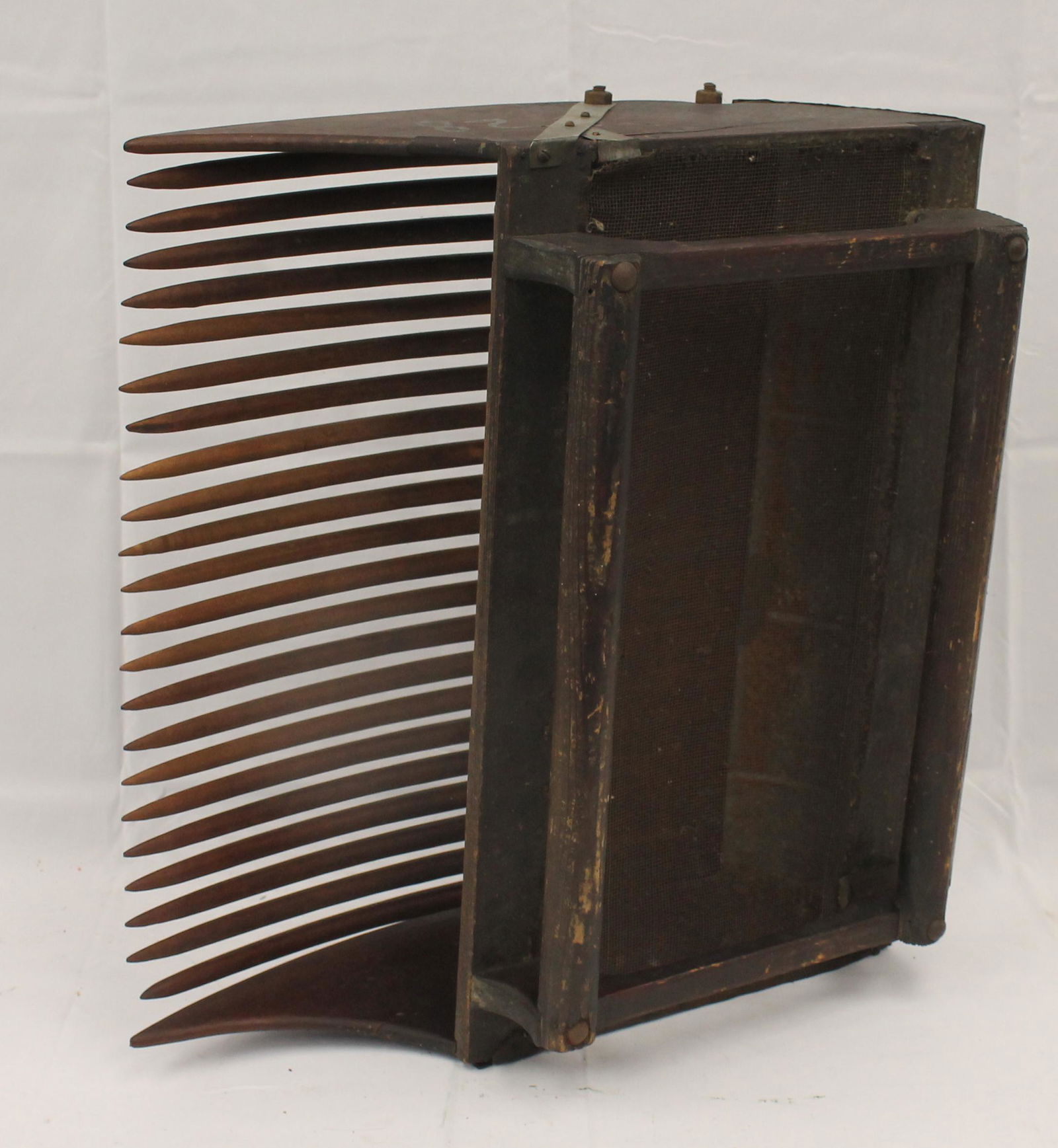 Large antique wooden cranberry scoop 21 1/2" wide x 20 x 8 1/2 (1 of 3)