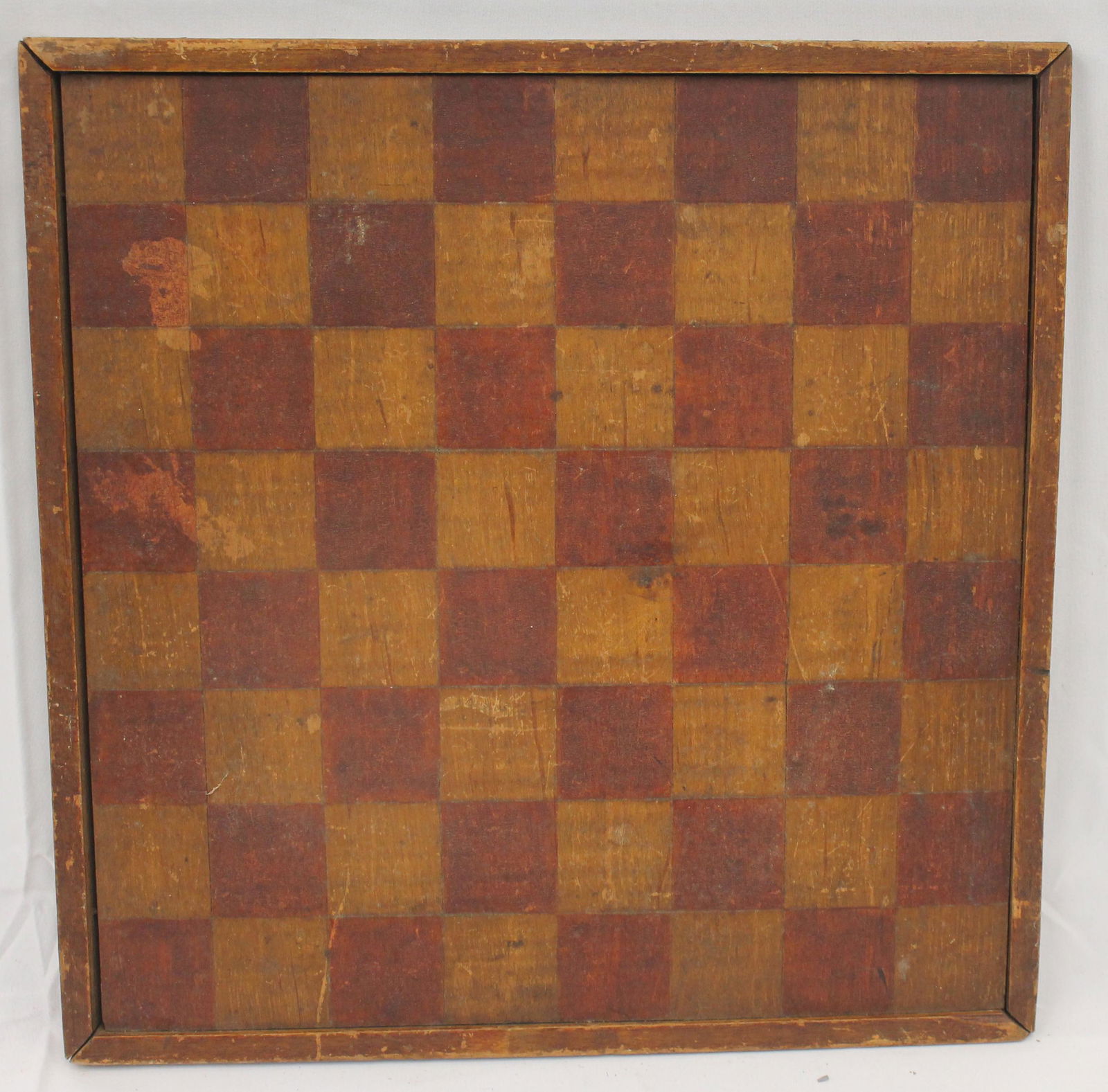 Wooden painted checkers gameboard - 12"x11 3/4" (1 of 2)
