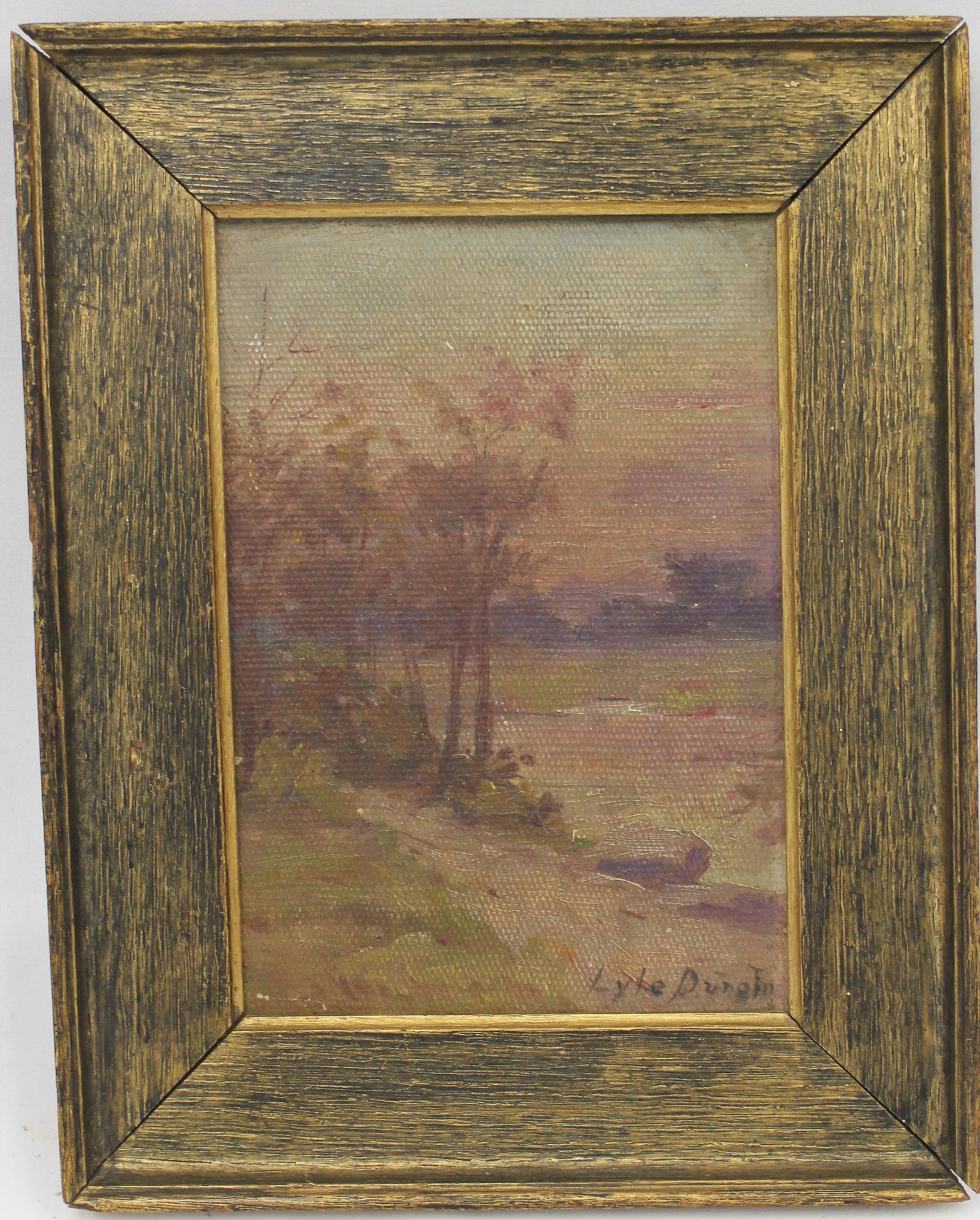 Lyle Durgin o/c landscape - overall framed size 9 3/4"x7 3/4": Lyle Durgin o/c landscape - overall framed size 9 3/4"x7 3/4"