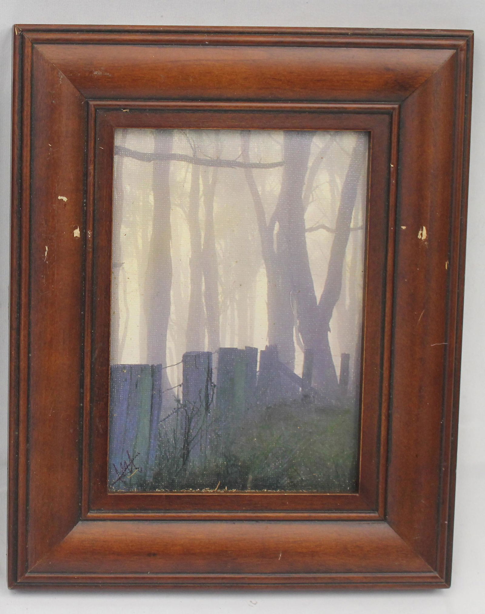 sgnd Linda Whiting o/bd landscape - inscribed on verso  "Deerfield, MA" - 10"x8" (1 of 5)