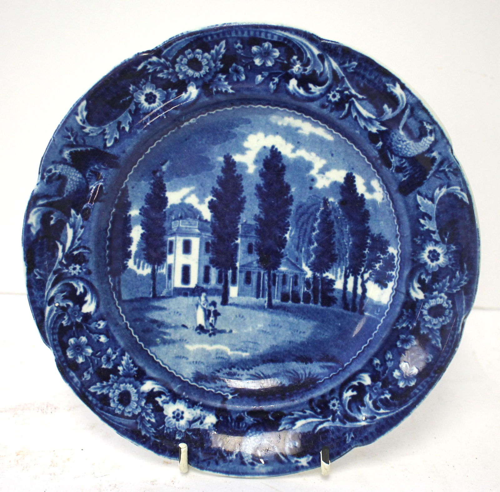 Stubbs dark blue 7 1/4" plate "Hoboken New Jersey" (1 of 4)