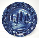 Stubbs dark blue 7 1/4" plate "Hoboken New Jersey"