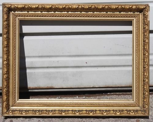 lot of 2 antique carved frames - overall 17 1/2" : lot of 2 antique carved frames - overall 17 1/2" x 25 1/2" - interior 12 1/4" x 20 1/4" & overall 13 1/2" x 17 1/2" - interior 10"x14"