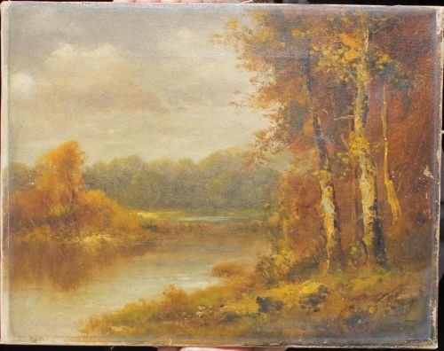 sgnd AJ(?) Lawson 11x14 fine quality landscape: sgnd AJ(?) Lawson 11x14 fine quality landscape