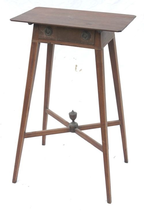 wonderful form Centennial Hepplewhite splay leg in: wonderful form Centennial Hepplewhite splay leg inlaid cherry 1 dr stand w cross stretcher base - 29" tall