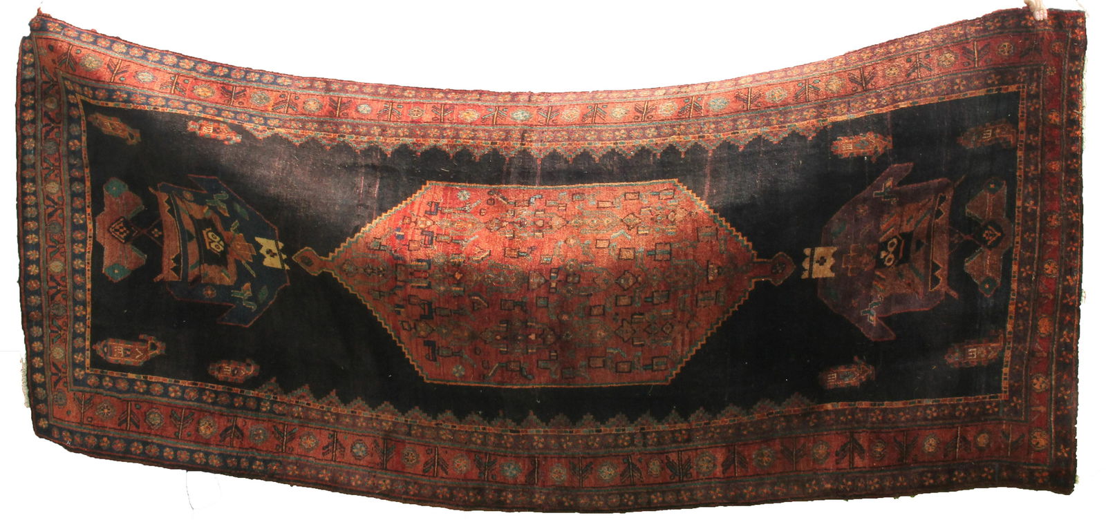 Oriental area rug w very thick pile - 4'9"x11'6" (1 of 5)