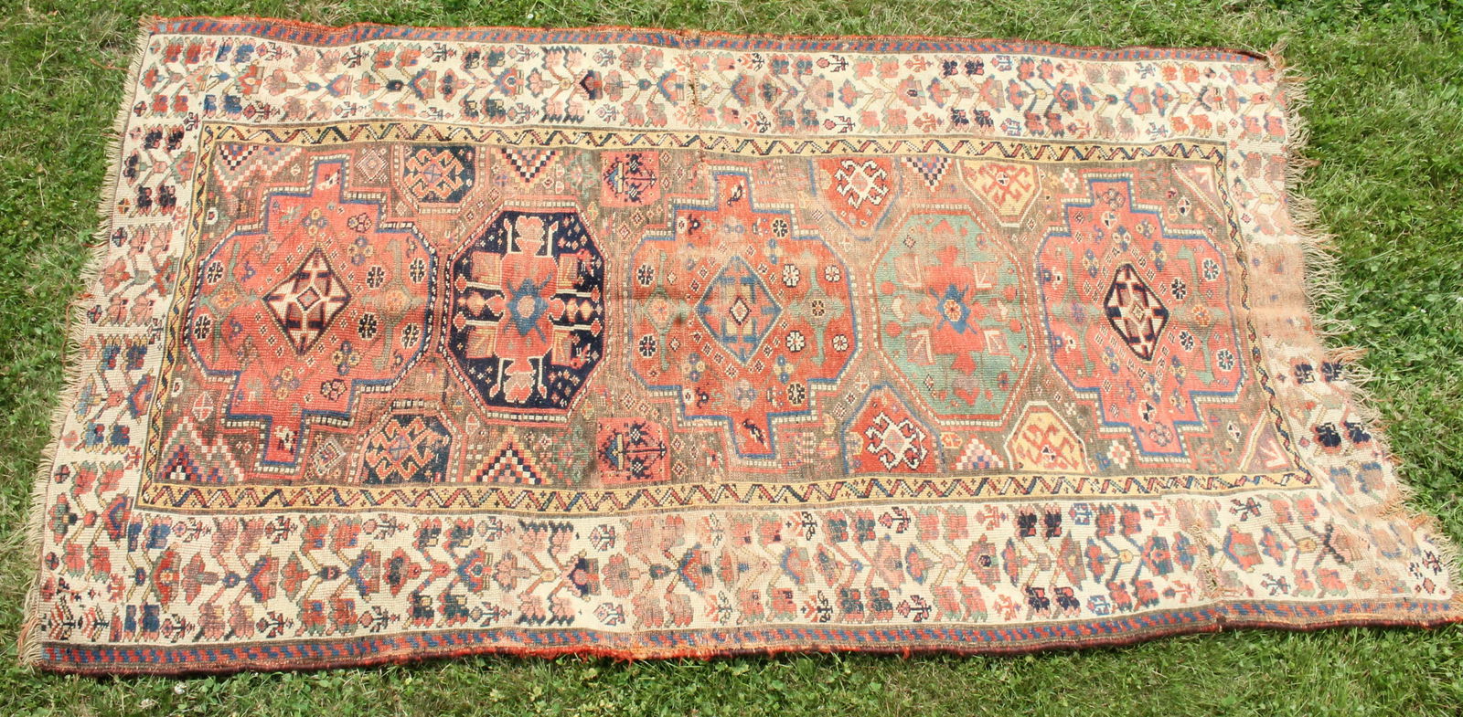 Oriental area rug - 4'8"x8' - as found (1 of 8)