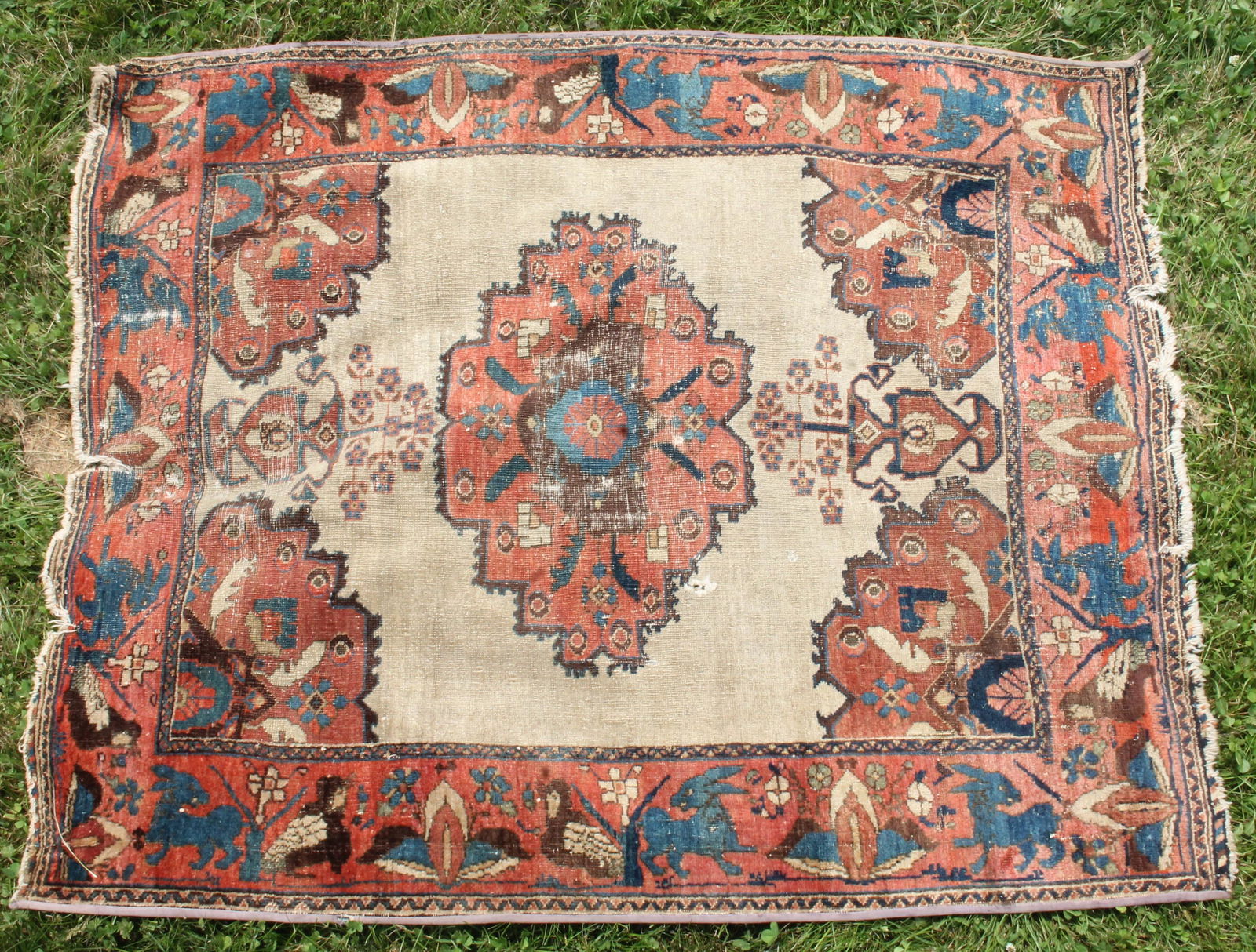 Oriental mat/prayer rug - 3'3"x3'11" (1 of 5)