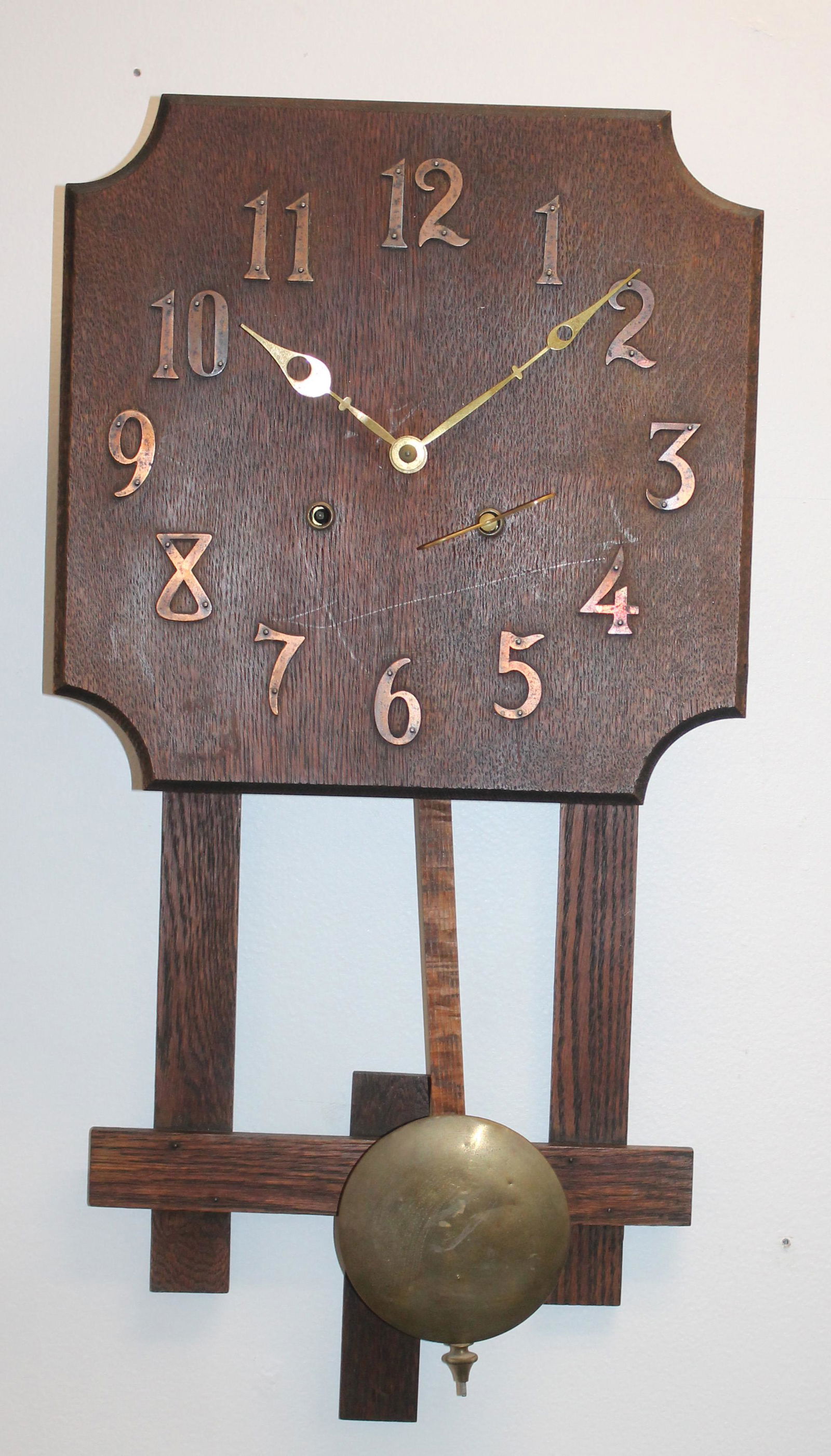 Mission Oak style wall clock: Mission Oak style wall clock