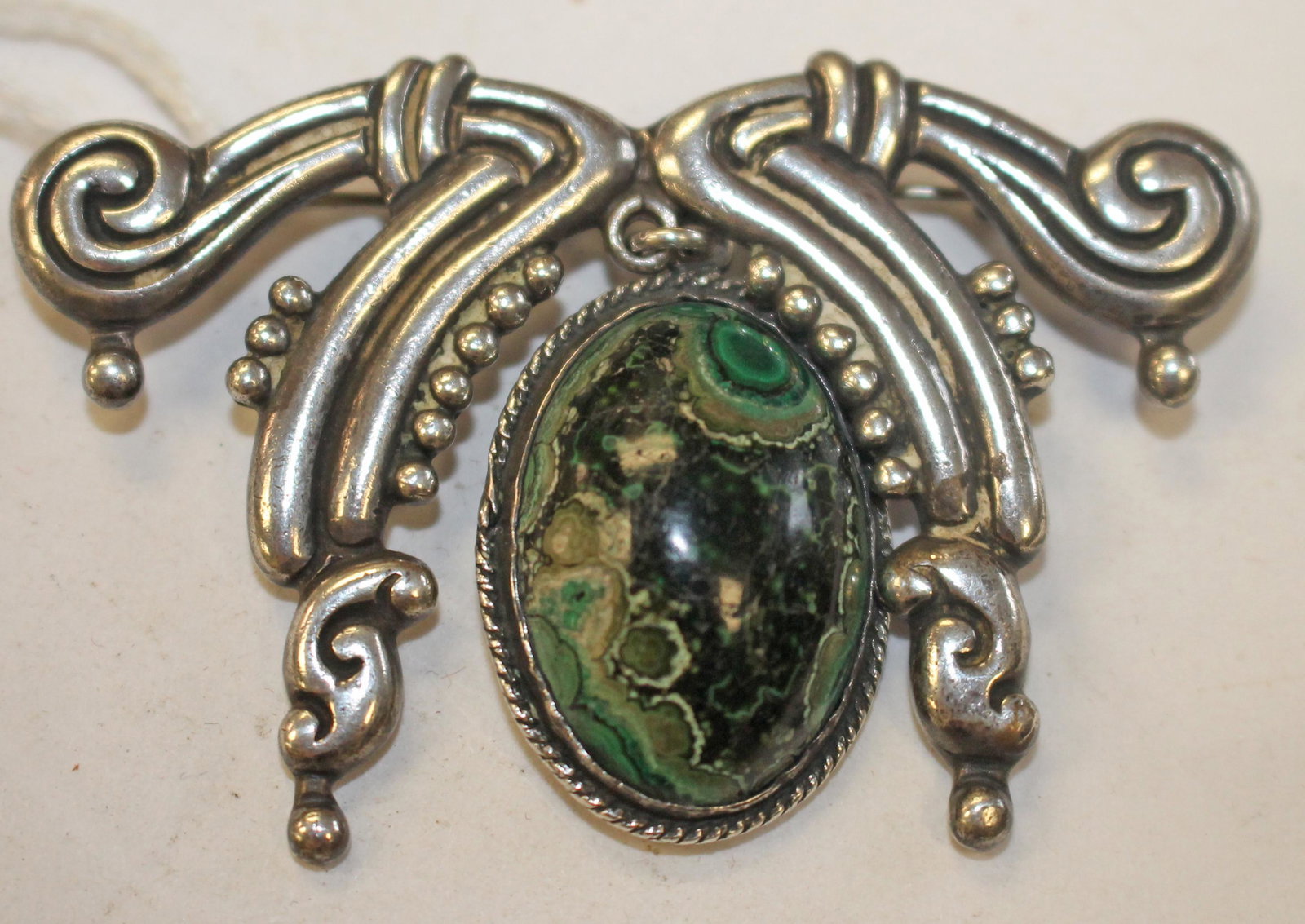 ca 1939-45 Los Castillo Taxco silver brooch - marked on verso: ca 1939-45 Los Castillo Taxco silver brooch - marked on verso
