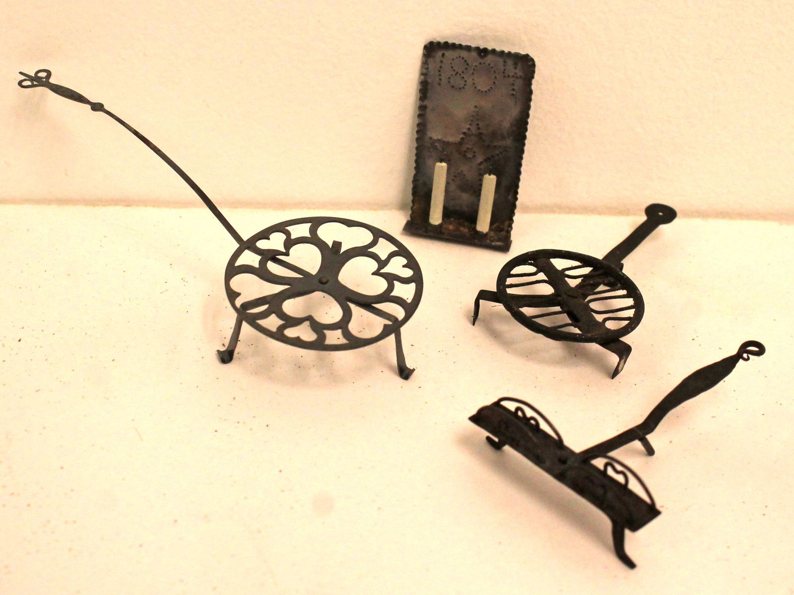 Lot of 4 contemporary miniatures incl 2 rotating broilers, a toaster & a wall candle sconce (1 of 6)