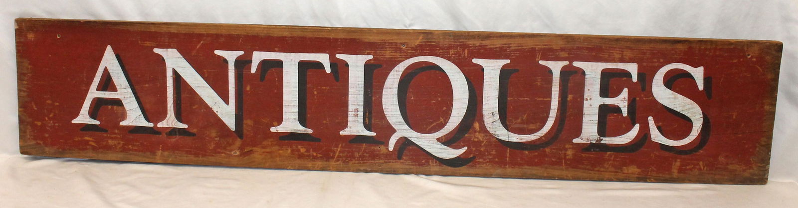 Wooden painted "Antiques" sign - 59" long x 11" tall (1 of 5)