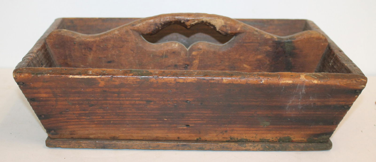 Lot of 2 wooden utility trays - 1 for berry baskets 12"x11"x5" tall & the other for utensils 16 (1 of 10)