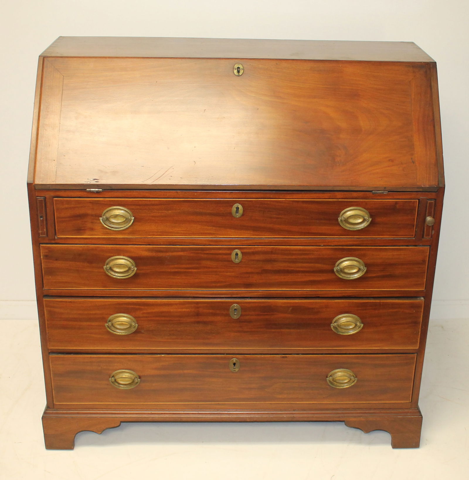 Antique cherry slant lid desk - 41" tall x 40" wide x 21" deep (1 of 6)