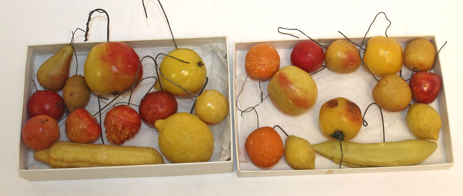 Lot of early 20thC small wax fruit ornaments - approx 25 (1 of 10)