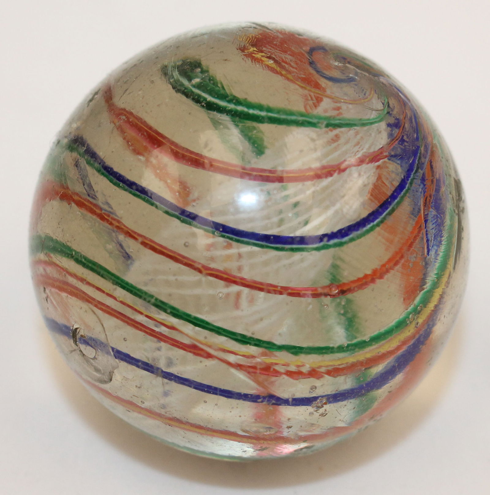 Vintage Latticino marble 2 1/8" (1 of 5)