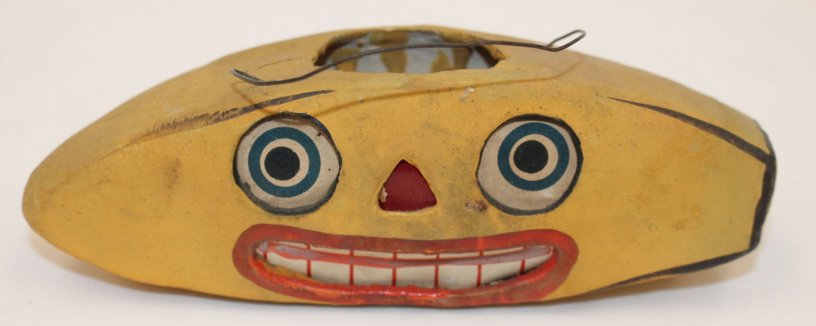 Vintage composition banana form jack-o-lantern candy container - 6" (1 of 5)