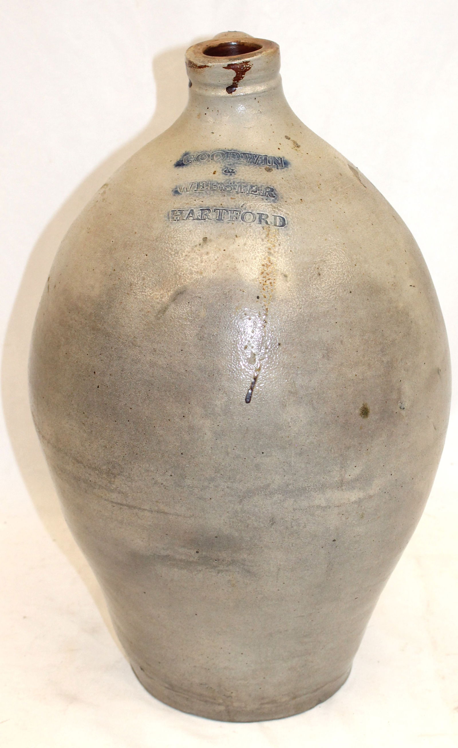Antique Goodwin & Webster Hartford ovoid jug - 17 1/2" tall (1 of 8)