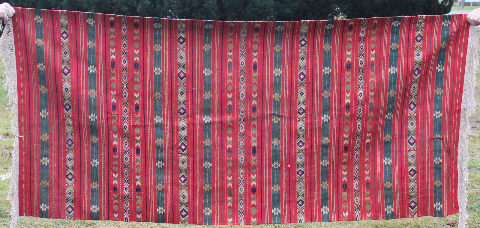 Mid Century Zapotec Mexican rug - 2'11"x6'4" (1 of 6)