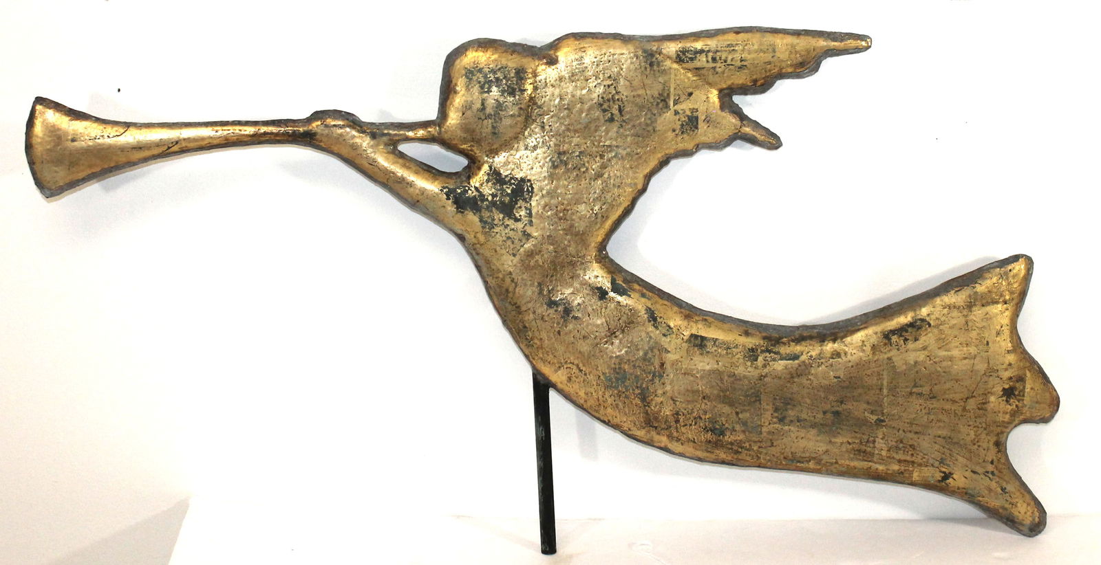 Copper Gabriel blowing horn weathervane - 35"x17" (1 of 8)