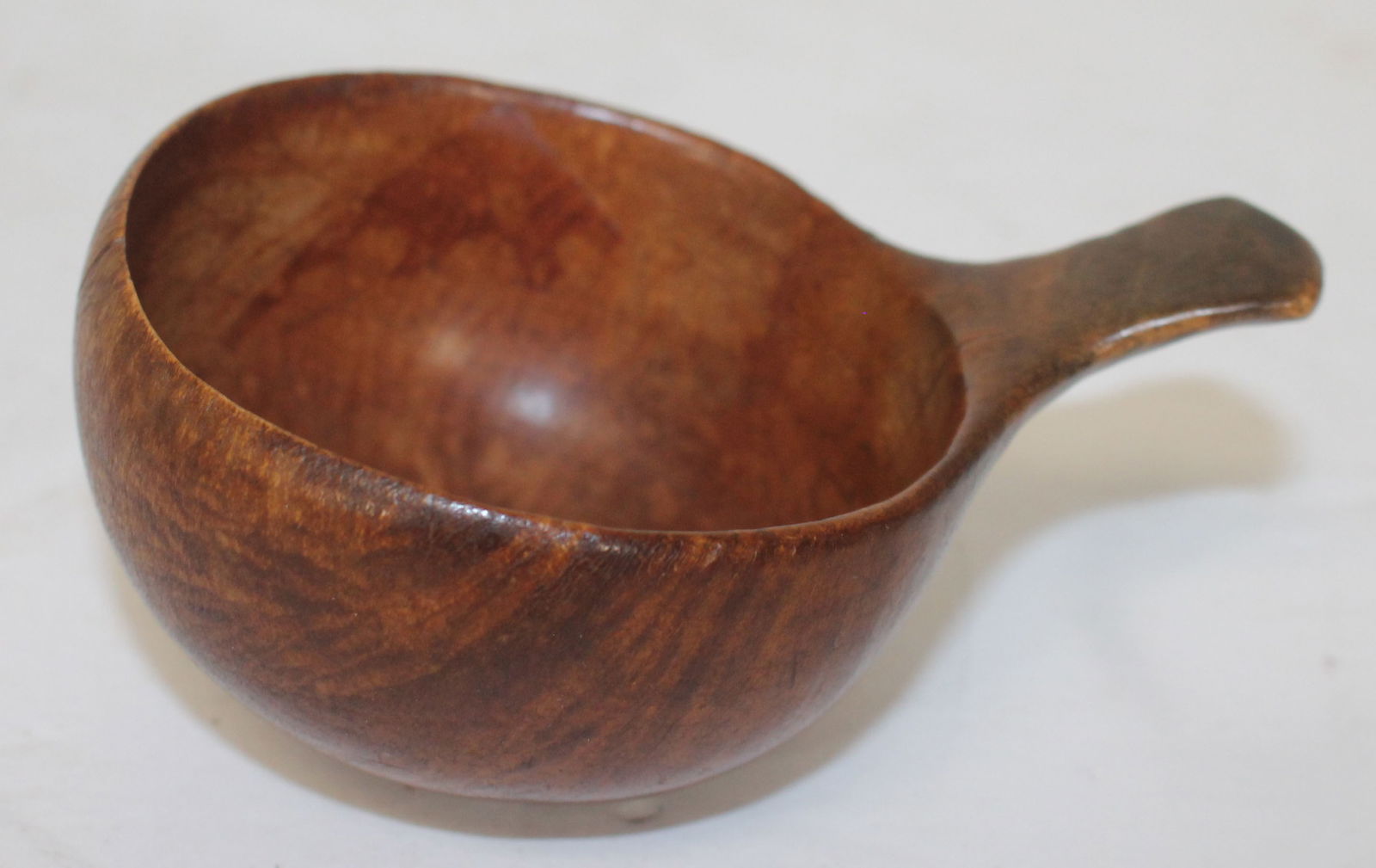 Antique burl 3" scoop together w a maple 7 1/2" porringer (1 of 12)