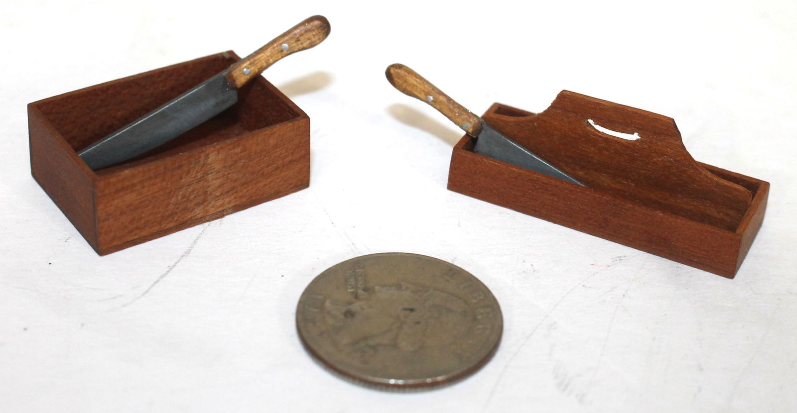 Lot of Shaker bench made & artisan signed Hays miniatures incl utility carrier & small box w 2 (1 of 8)