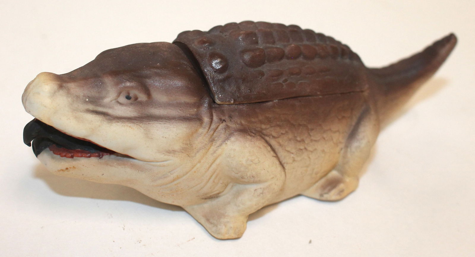 Schafer Vater bisque porcelain figural box - alligator swallowing a child - ex Richard Wright (1 of 4)