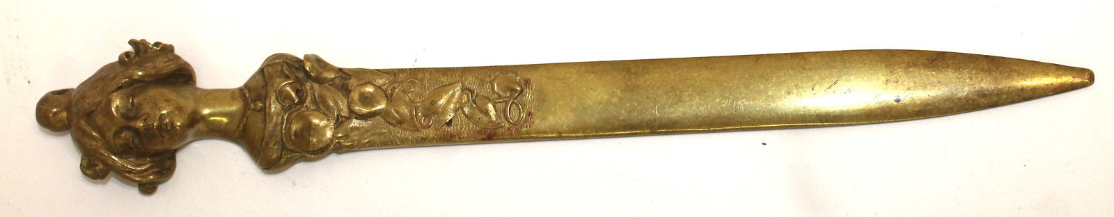 Art Nouveau bronze female figural letter opener - ex Richard Wright collection - 11" long (1 of 6)