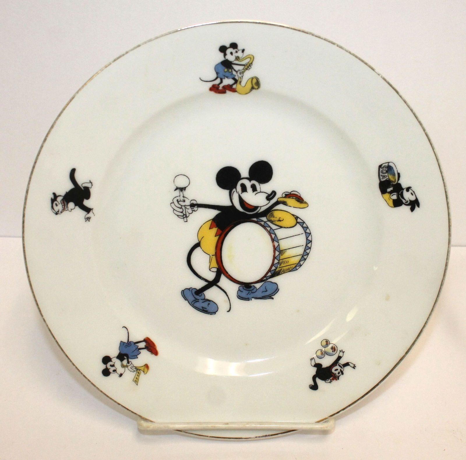 Bavarian Mickey Mouse Walt Disney plate - 7 1/2" diam (1 of 4)