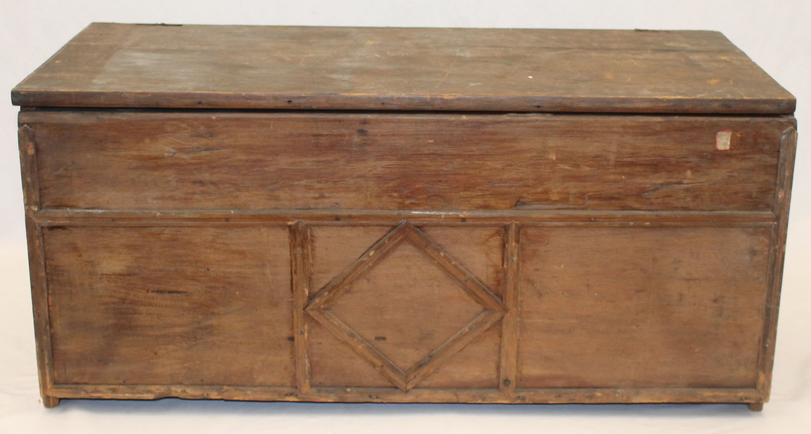 Late 17th/early 18thC lift top chest in old surface - 15" tall x 34 1/4" wide x 15 3/4" deep (1 of 8)
