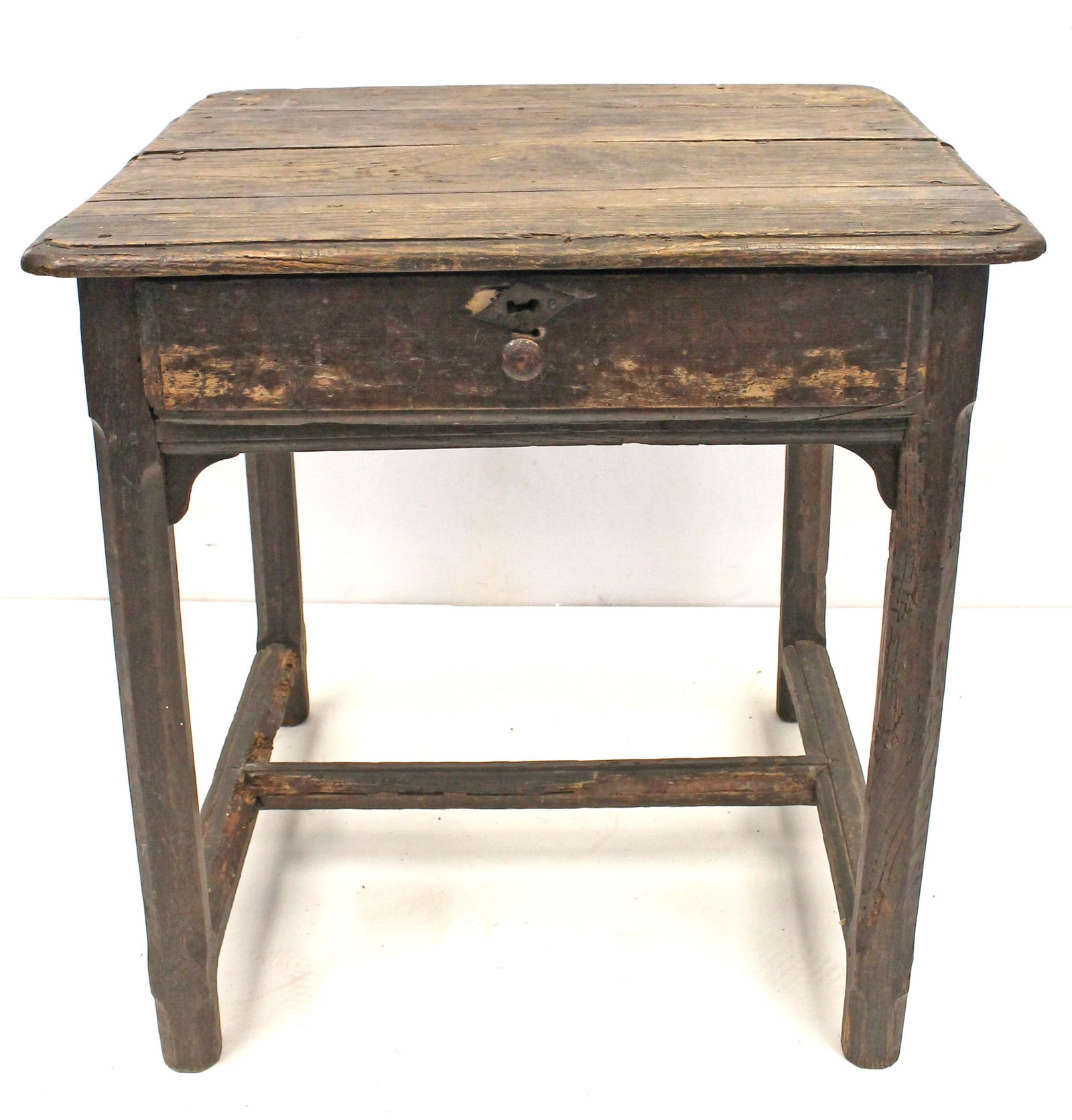 Late 17th/early 18thC oak 1 drawer work table - 25" tall x 25" wide x 24" deep (1 of 9)
