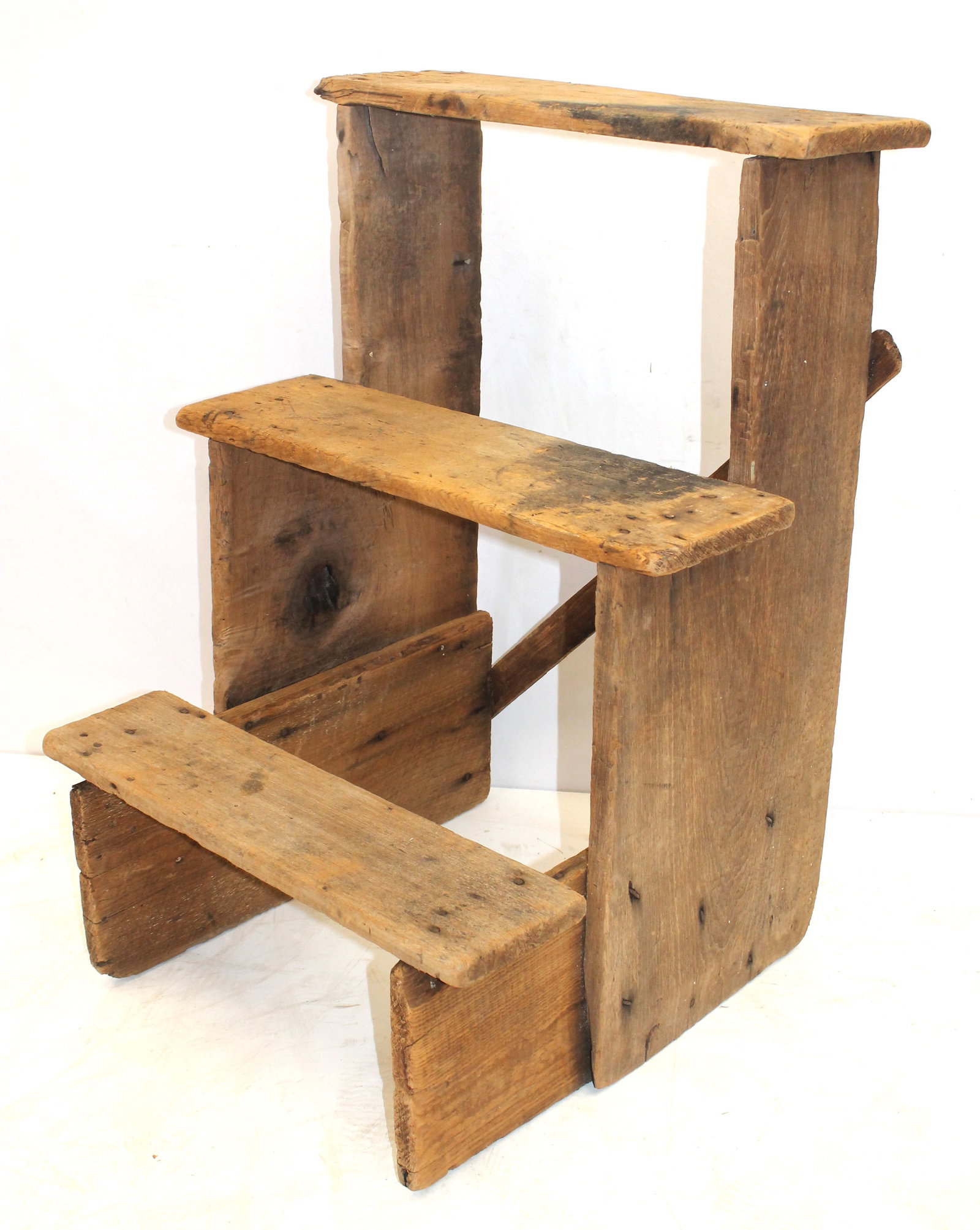 Country primitive set of stairs - 33" tall x 24" wide x 22" deep: Country primitive set of stairs - 33" tall x 24" wide x 22" deep