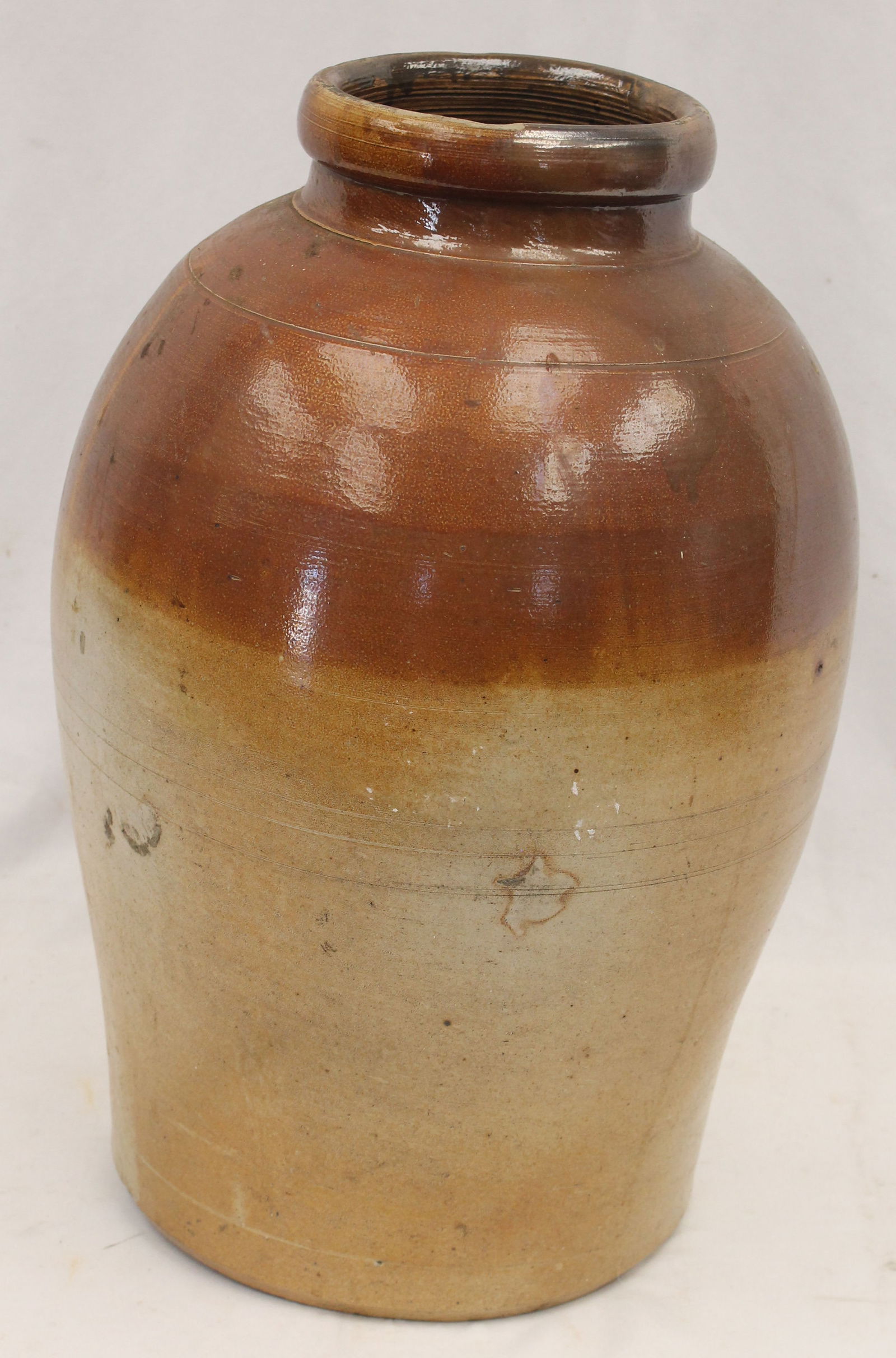 Large 19thC stoneware jar - approx 19" tall (1 of 6)