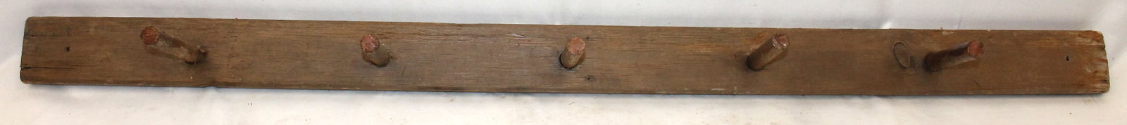 Antique wooden peg rack - approx 48" long (1 of 6)