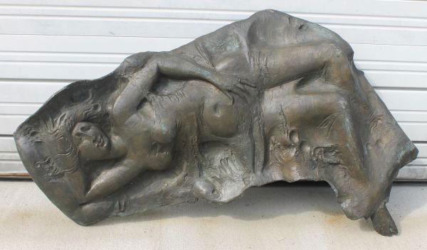 very large & important sgnd Milton Hebald dated 19: very large & important sgnd Milton Hebald dated 1966 bronze figure of Penelope (from James Joyce's Ulysses) - photoed on page 128 of the book "Milton Hebald" by Frank Getlein - copyright 1971 - (The s