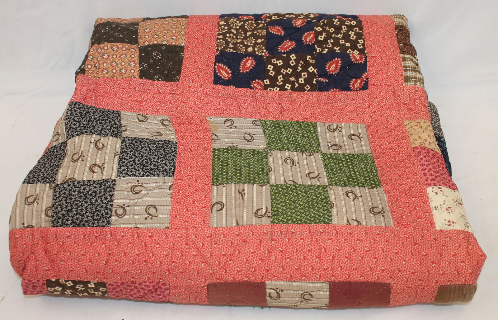 Antique quilt  - hand & machine stitched - 68"x101" (1 of 3)