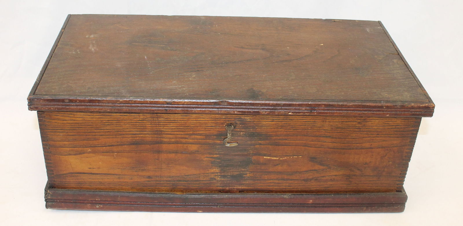 Antique "Boy's Union Tool Chest" w tool contents in oak  box - 6 1/2" tall x 16" wide x 10" deep (1 of 6)