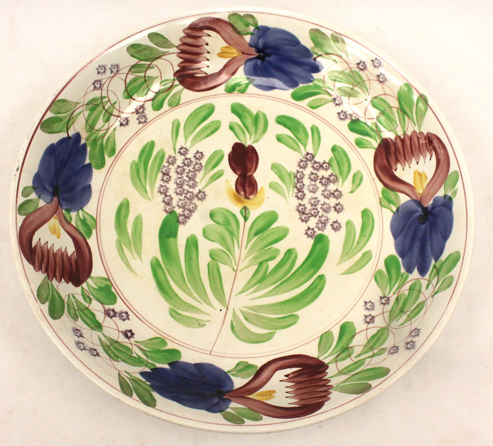 Stick Spatter porcelain platter - 14" diam (1 of 5)