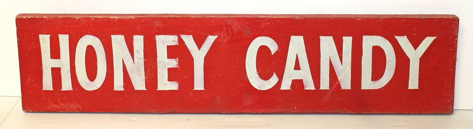 Vintage wooden painted sign "Honey Candy" - 24" x 6": Vintage wooden painted sign "Honey Candy" - 24" x 6"