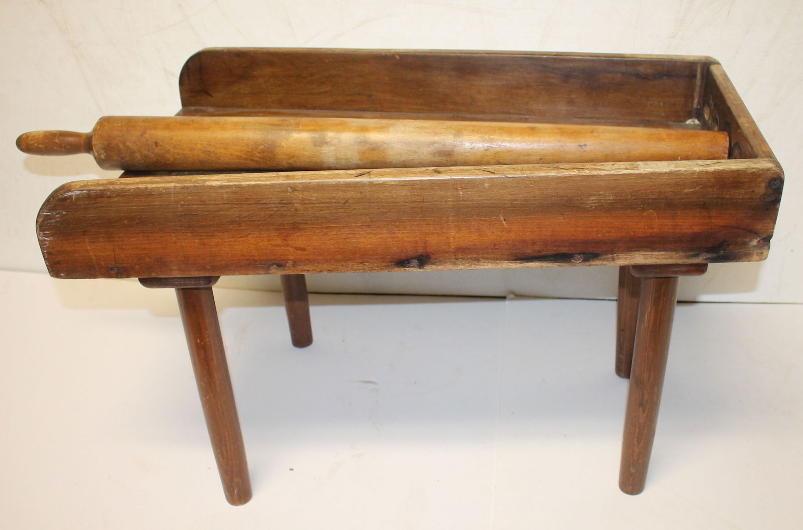 Antique table top wooden butter worker - 19" tall x 20" long x 18" wide (1 of 4)