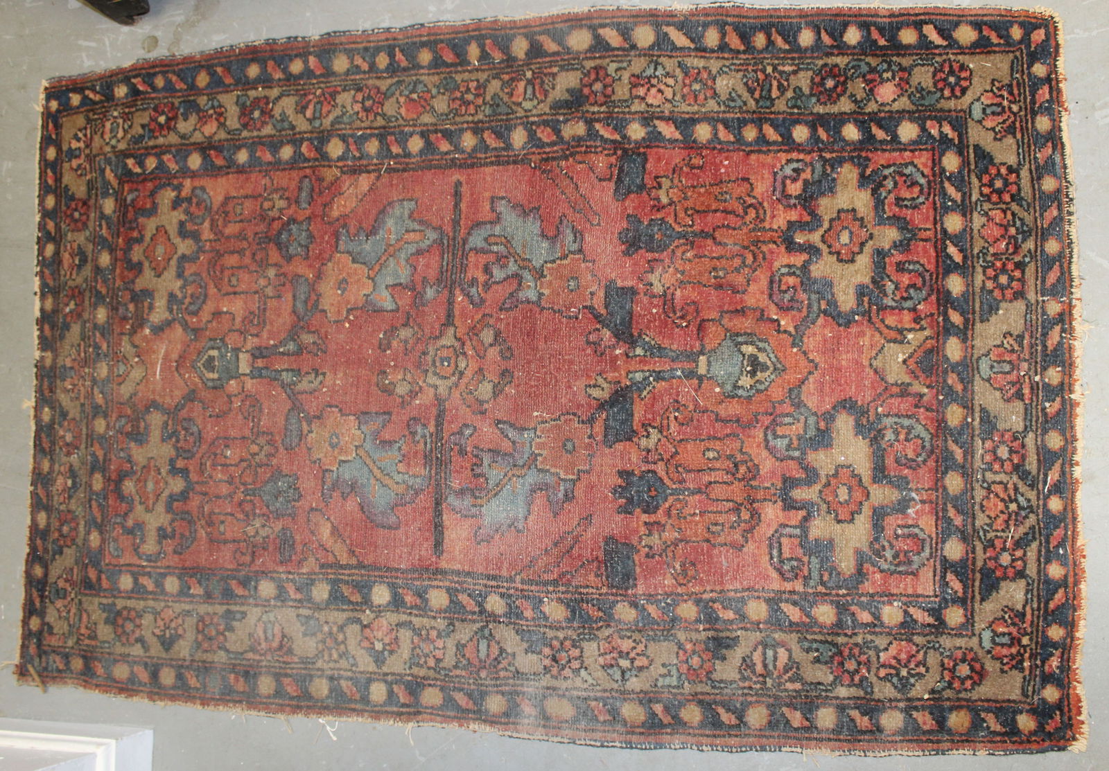 Antique Oriental area rug - as found - 31"x50" (1 of 5)