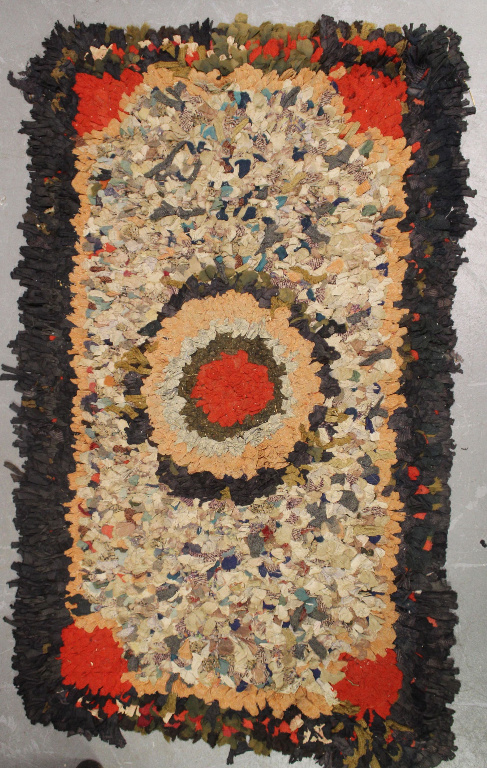 Antique area rag rug - 23"x40" (1 of 5)