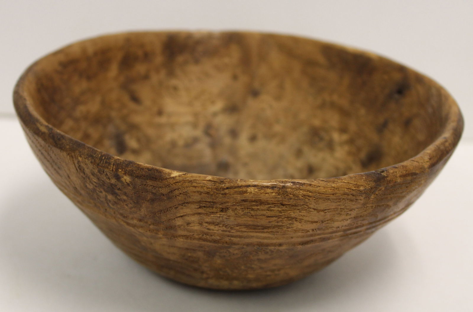 Antique small wooden burl bowl - 5 3/4" diam (1 of 5)