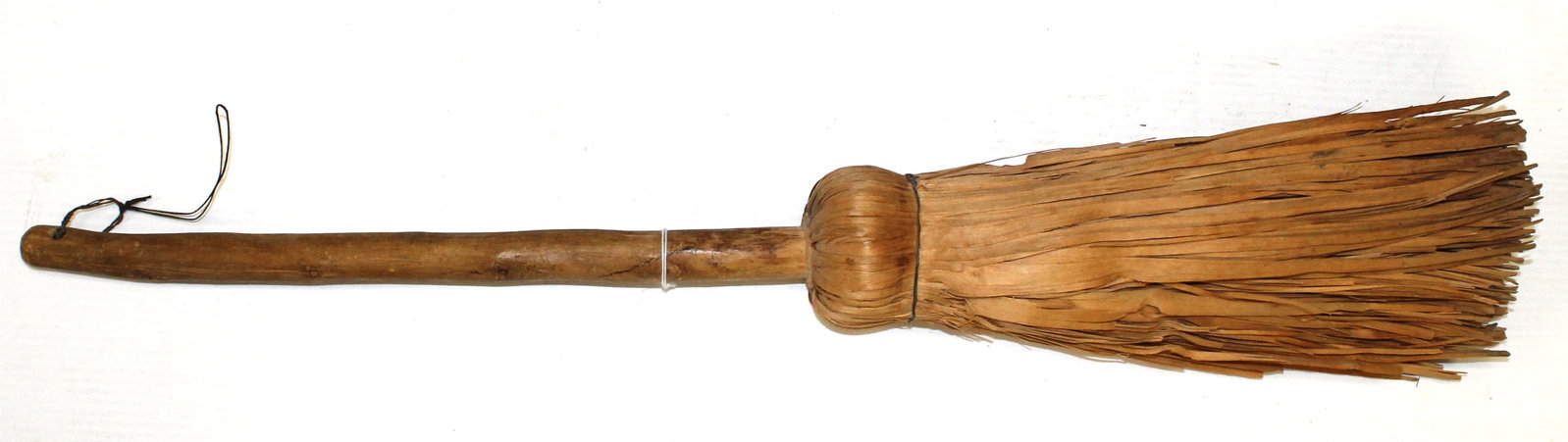 Small antique shaved broom - 28" tall: Small antique shaved broom - 28" tall