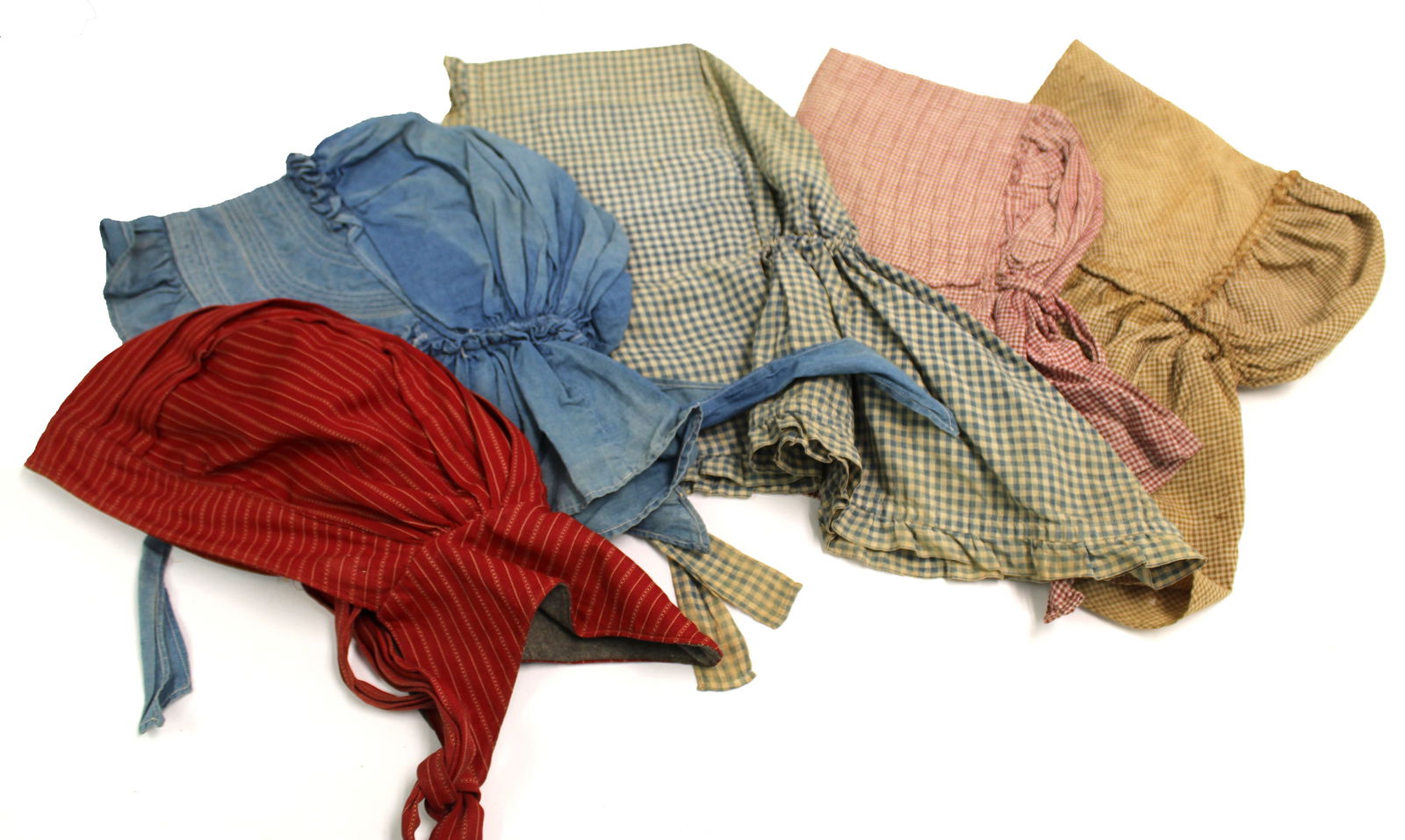 Lot of 5 antique prairie bonnets (1 of 11)