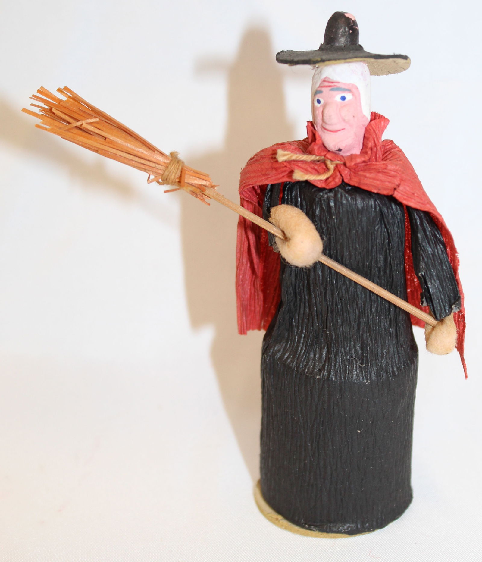 Japanese Witch holding broom candy container - 4 1/4" tall (1 of 5)
