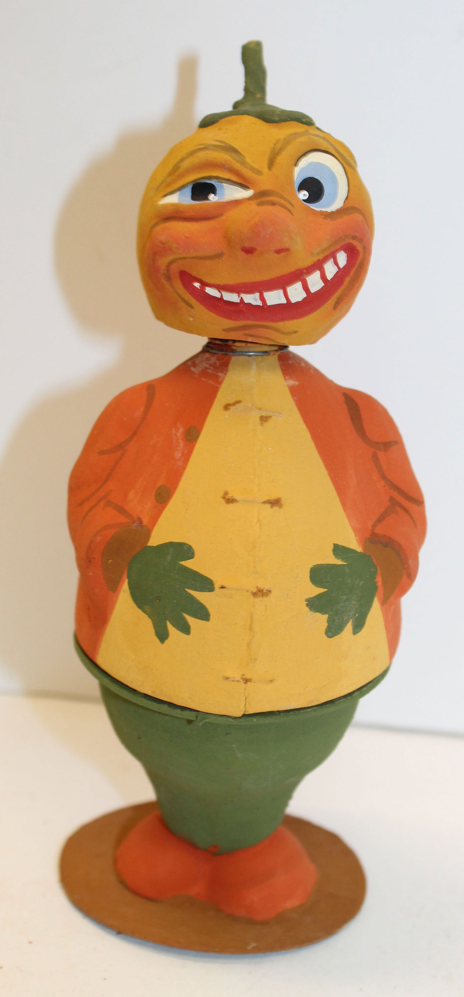 German pumpkin bobble head figural candy container - 7" tall (1 of 4)