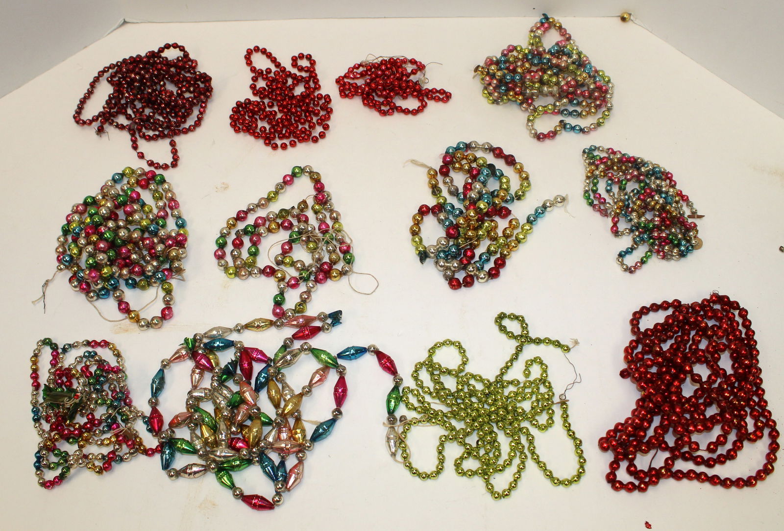 Large lot of glass bead garlands in multi colors (1 of 7)