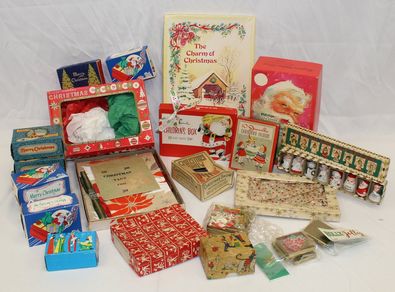 Large lot of Christmas boxes: Large lot of Christmas boxes